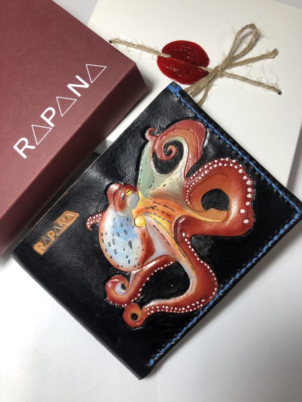 Portofel piele Octopus Rapana